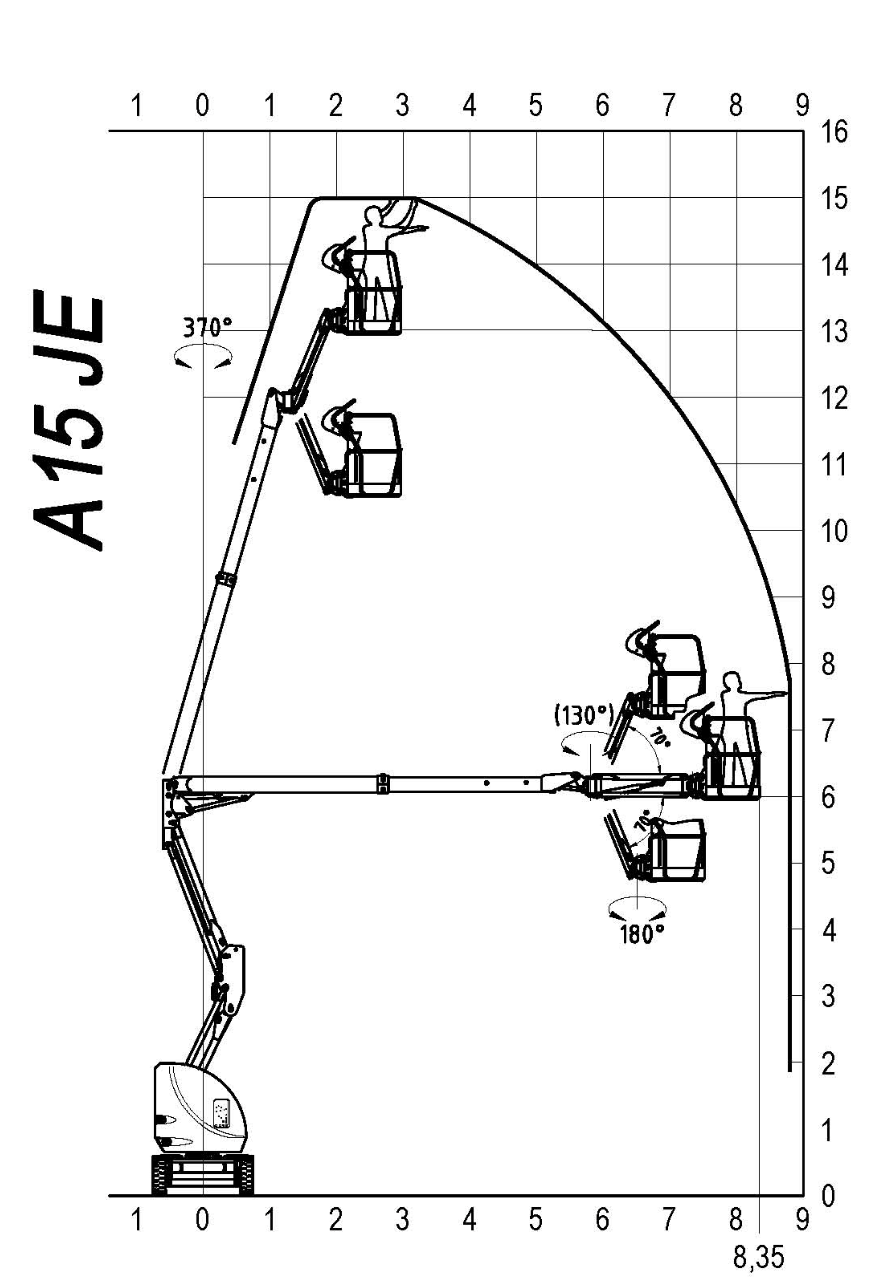 Gelenkteleskopbühne Elektro 15m - Airo A 15 JE