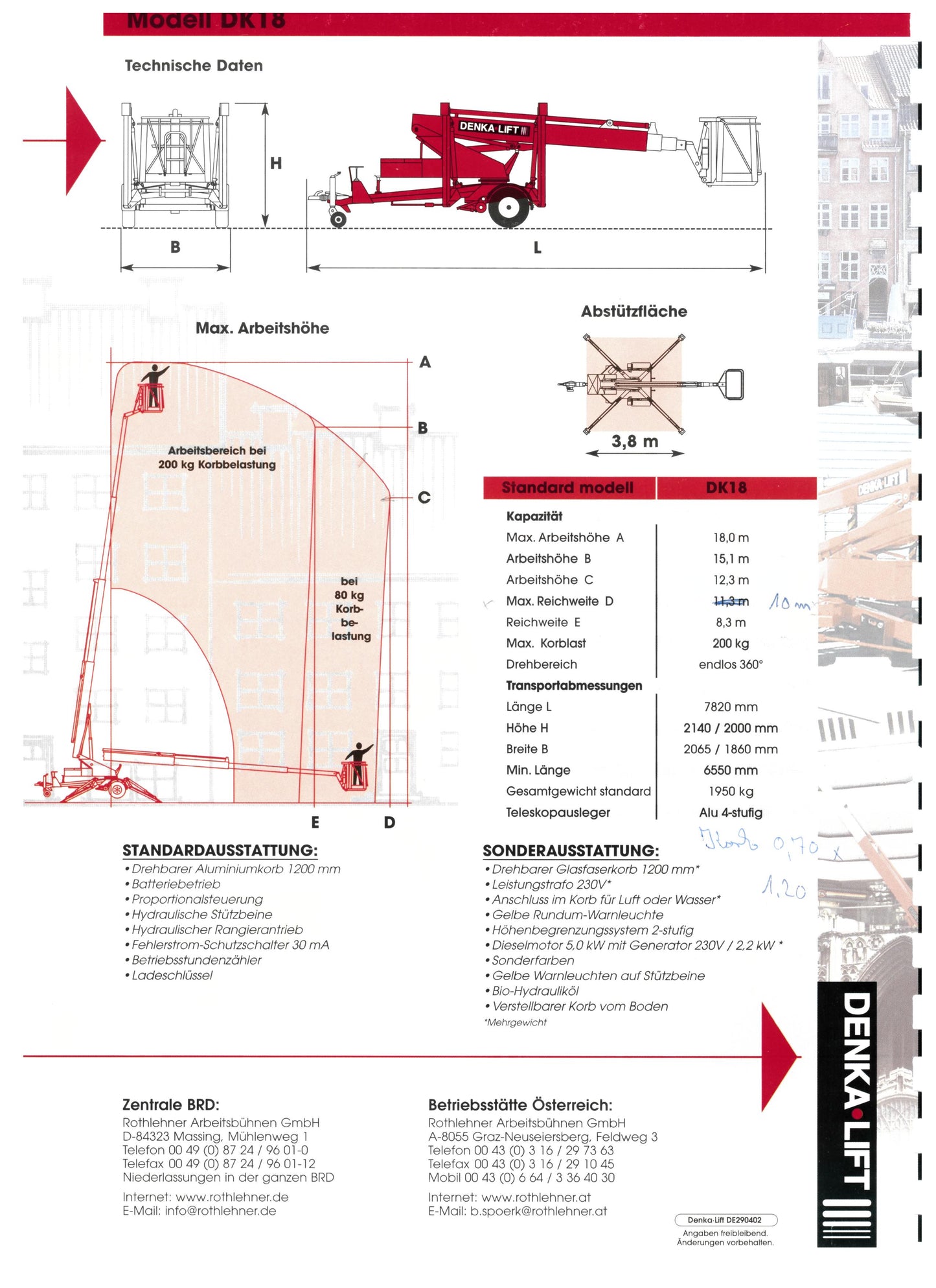 Anhängerbühne Elektro 18m - Denka D 1800